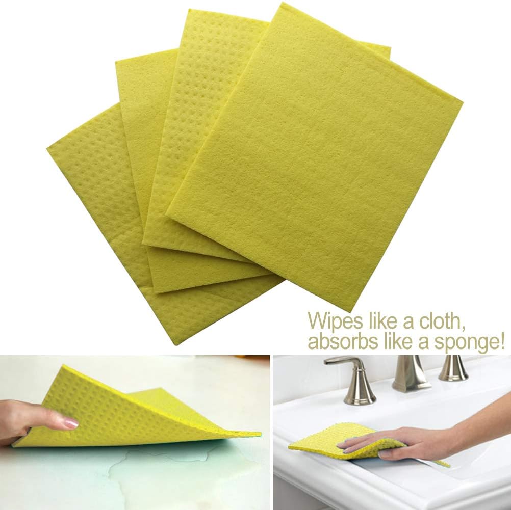 Schone Products (UK) Super Absorbent Sponge Cloths 4 Pack Magical Cleaning Long Lasting