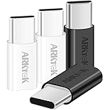 ARKTEK USB-C Adapter, Mini Aluminum Mirco USB (Female) to USB C (Male) Syncing Data Transfer and Charging Compatible with Chr