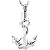 Generic 925 Sterling Silver Anchor Necklace For Men Women, Navigation Keepsake Jewelry Anchor Pendant, Navy Friendship Gifts, Unisex Adult, Nautical, Love, Adults, Unisex, Nautical Enthusiasts