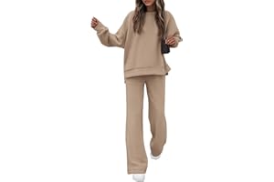 KIRUNDO Fall Sweatsuits Women 2 Piece Outfit Lounge Sets 2025 Matching Airport Oversized Sweatshirt Sweatpants Tracksuit