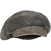 Womens Beret Newsboy Hat for Men French Corduroy Cap Classic Autumn Winter Visor Beret Hat Solid Color Cabbie Cap