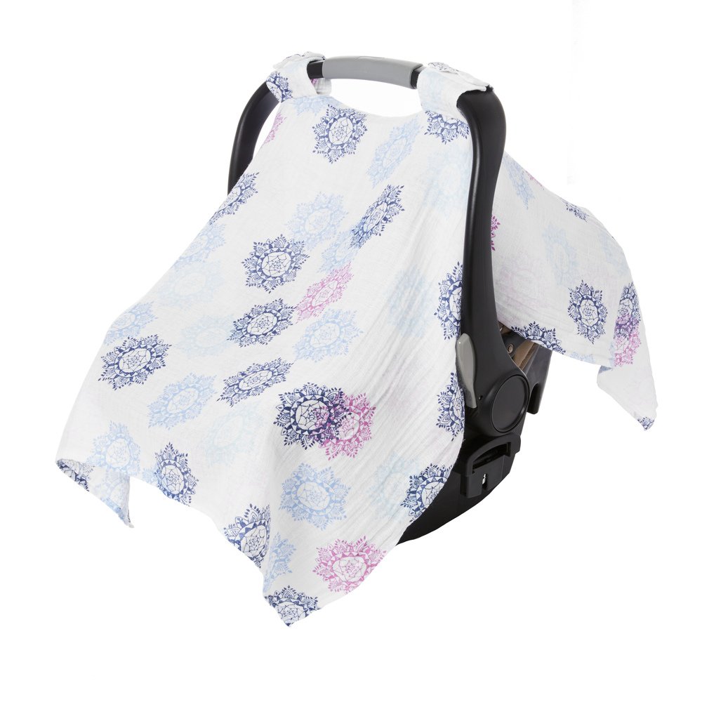 aden by aden + anais Car Seat Canopy, Pretty Pink - Medallion