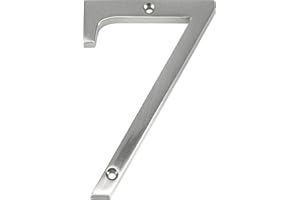 HILLMAN DISTINCTIONS Distinctions by Hillman 843327 4-Inch Brushed Nickel Flush-Mount House Number 7, 1 Count (Pack of 1)