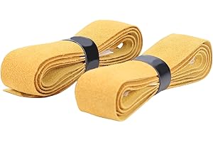 Keenso Tennis Racket Grip Tape, 2PCS Leather Handle Cover with Anti Slip and Sweat Absorption for Badminton Fishing Rod and S