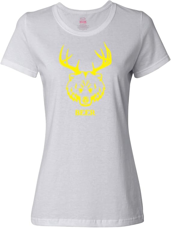 bear with antlers beer shirt