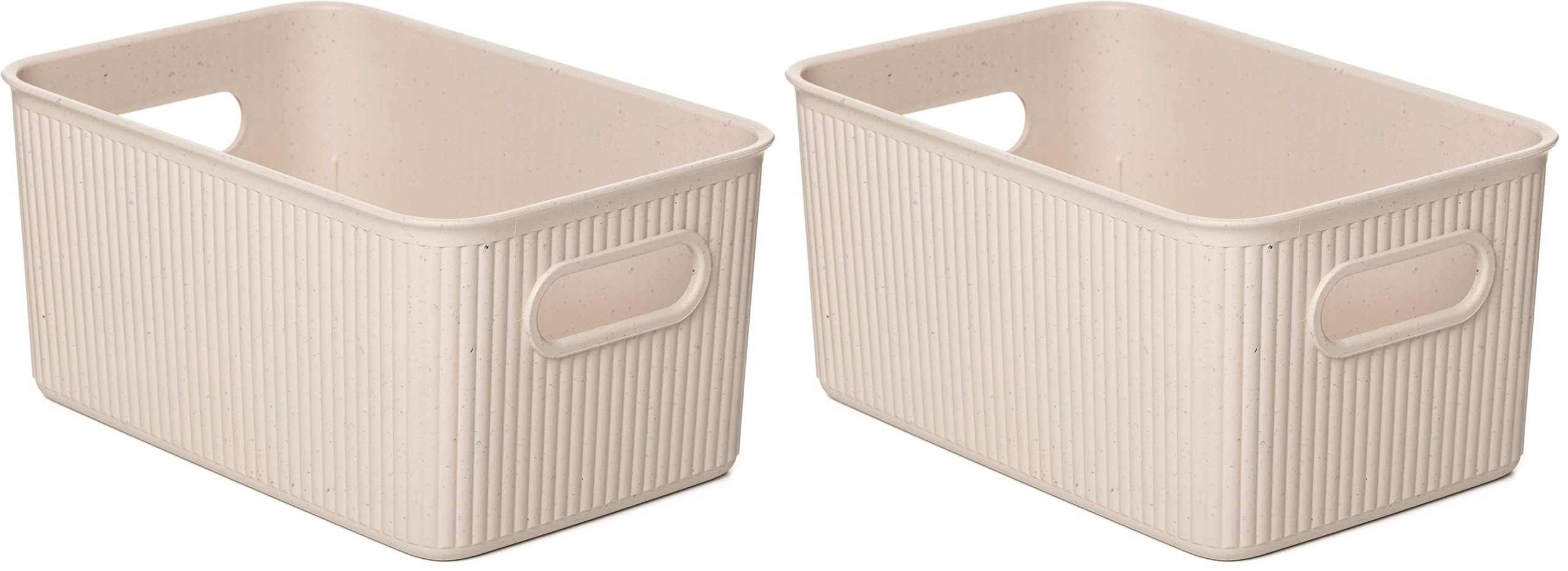 TATAY Storage Box Baobab ECOHOME, 5L Capacity, Polypropylene BPA free, 100% Recycled Material. Measures 18.1 x 27.2 x 13 cm (Pack of 2)