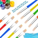 anezus Kids Paint Brushes Set 30 Jumbo Round & Large Flat Brushes view 6