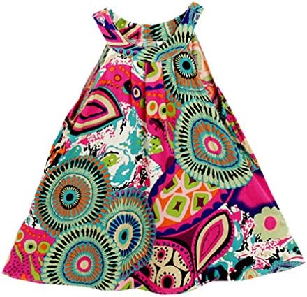 Girls 2 - 8 Years Flower Wedding Princess Summer Printing Dress