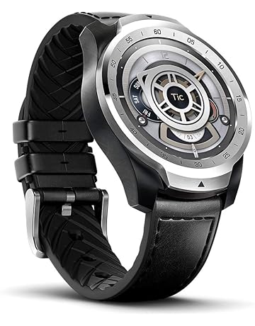 Ticwatch Reloj Inteligente Pro 1GB RAM, Pantalla en Capas para Larga duración de la batería, NFC, 24H frecuencia cardíaca, GPS, Seguimiento del sueño, Música, IP68 Compatible con Android iOS