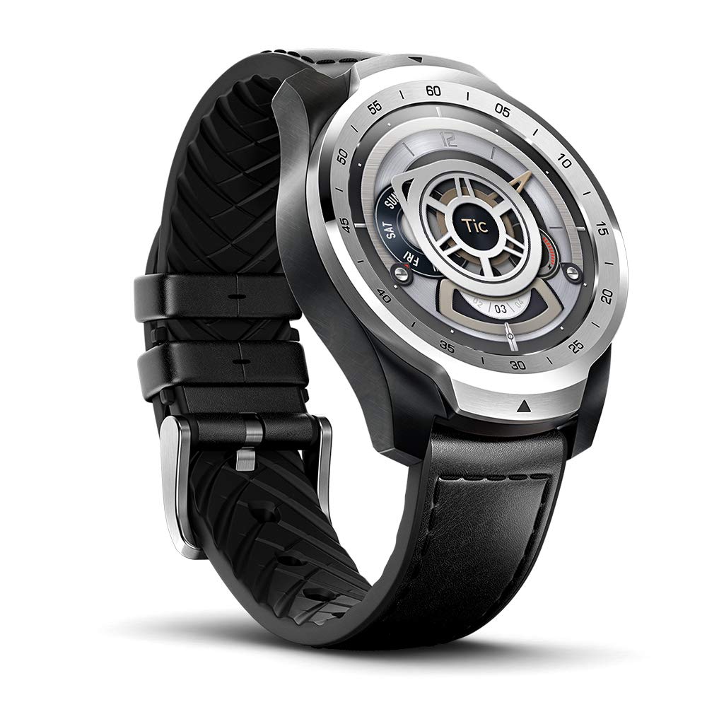 TicWatch Pro 2020 Fitness Smartwatch with 1GB RAM, built in GPS Layered Display Long Battery Life, NFC, 24H Heart Rate, Sleep Tracking Music, IP68 Waterproof, Wear OS by Google with Android iOS-Silver