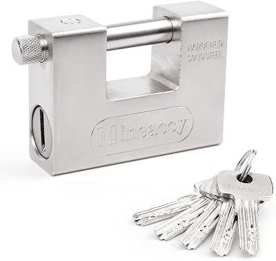 Nineaccy 5 Keys Super Heavy Duty Padlock Lock for Garage Warehouse