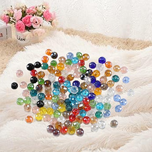 ManYee 1200Pcs 6mm Faceted Bicone Crystal Glass Beads with Container Box For Jewelry Making,DIY Beading Projects, Bracelets, Necklaces, Earrings, 24 Colors - Thumbnail 3