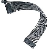 GinTai ATX 24Pin to 20+4Pin Power Supply Cable PSU 20 Pin Male Convert to 24 Pin (30cm)