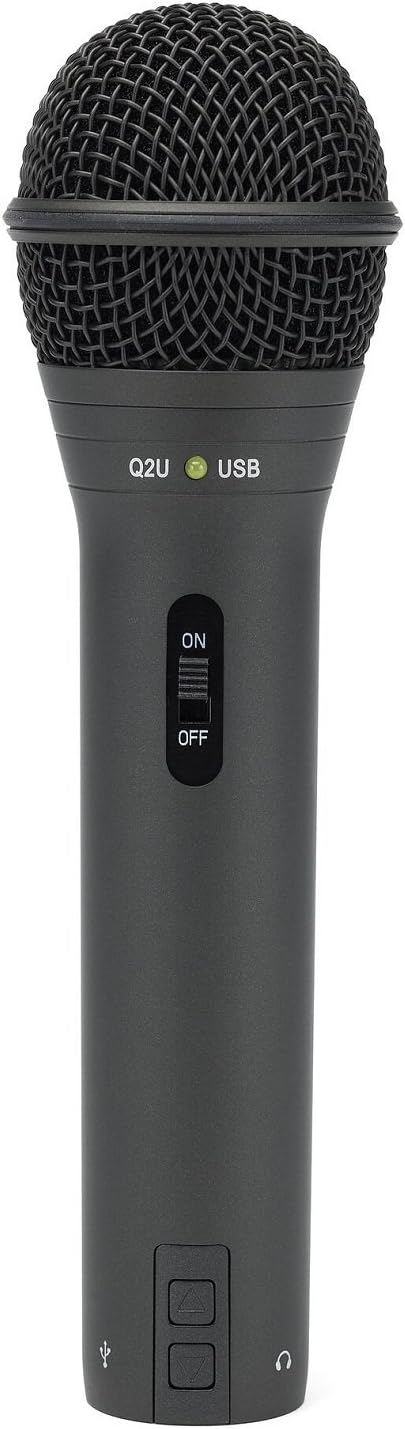 Samson Q2U Handheld Dynamic USB Microphone Recording and Podcasting Pack (Black): Musical Instruments