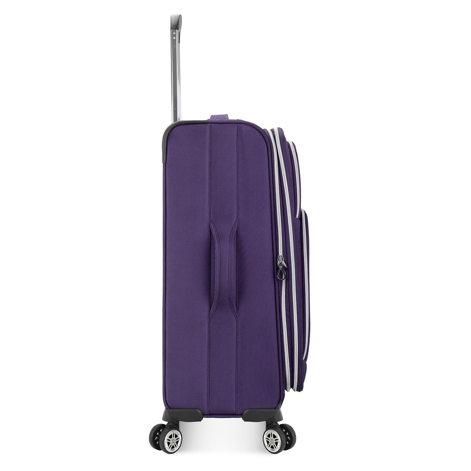Traveler's Choice Lares Softside Expandable Luggage with Spinner Wheels, Purple, Checked 30-Inch