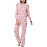 PajamaGram Womens Pajama Set - Women PJs, Ultra Soft, Printed