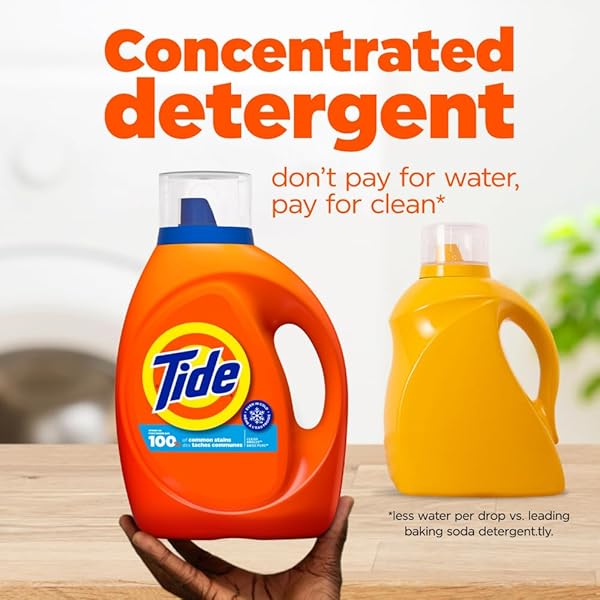 TIDE LIQUID LAUNDRY DETERGENT, CLEAN BREEZE SCENT, 80 FL OZ, 64 LOADS, BOOSTED CLEAN EVEN IN COLD WATER WITH CONCENTRATED WASHING SOAP