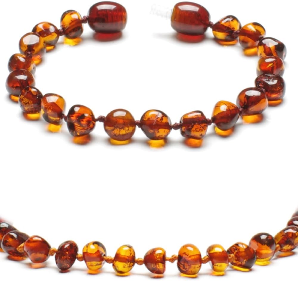 Baltic Secret New New Baltic Amber Anklet Bracelet Cognac - Handmade 100% Genuine Amber Beads - Premium Quality