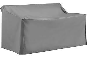 Crosley Furniture Patio Furniture Covers, Waterproof Outdoor Loveseat Cover for Backyard, Deck, Gray