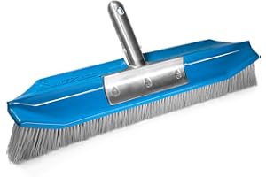 SweepEase® Stingray+ AquaDynamic 18" Pro Series Pool Brush, Durable Stainless Steel & Poly Blend Bristles, Sticks to Walls and Floor Guaranteed, Blue