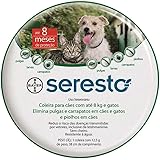 Coleira Antipulgas e Carrapatos Bayer Seresto para Cães e Gatos de até 8kg