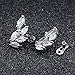 14g Cubic Zirconia Dermal Anchor Tops and Base Surgical Steel Microdermals Body Piercings (Leaf)