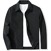 Buytop Men's Lightweight Jackets Full Zip Up Windbreaker Stylish Golf Coat Business Work Casual Dress