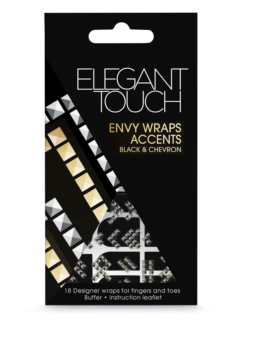 Elegant Touch Envy Wraps Self Adhesive Black and Chevron Accents