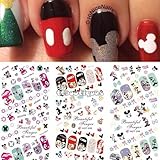 3 in 1 Water Transfer Decal Stickers Nail Art Manicure Tips Mickey Minnie Mouse