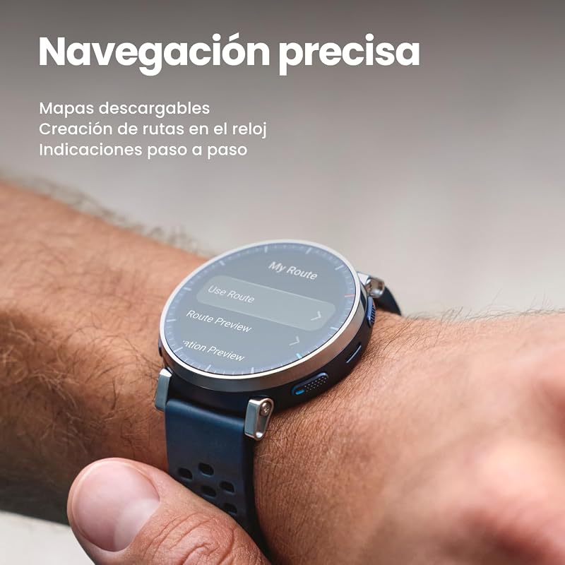 Relógio inteligente GPS Premium Active 3, 45mm, ecrã AMOLED de 1,32" safira, bateria de 12 dias, 4 GB de armazenamento, NFC, mapas offline, 170+ desportivos, smartwatch para iPhone Android