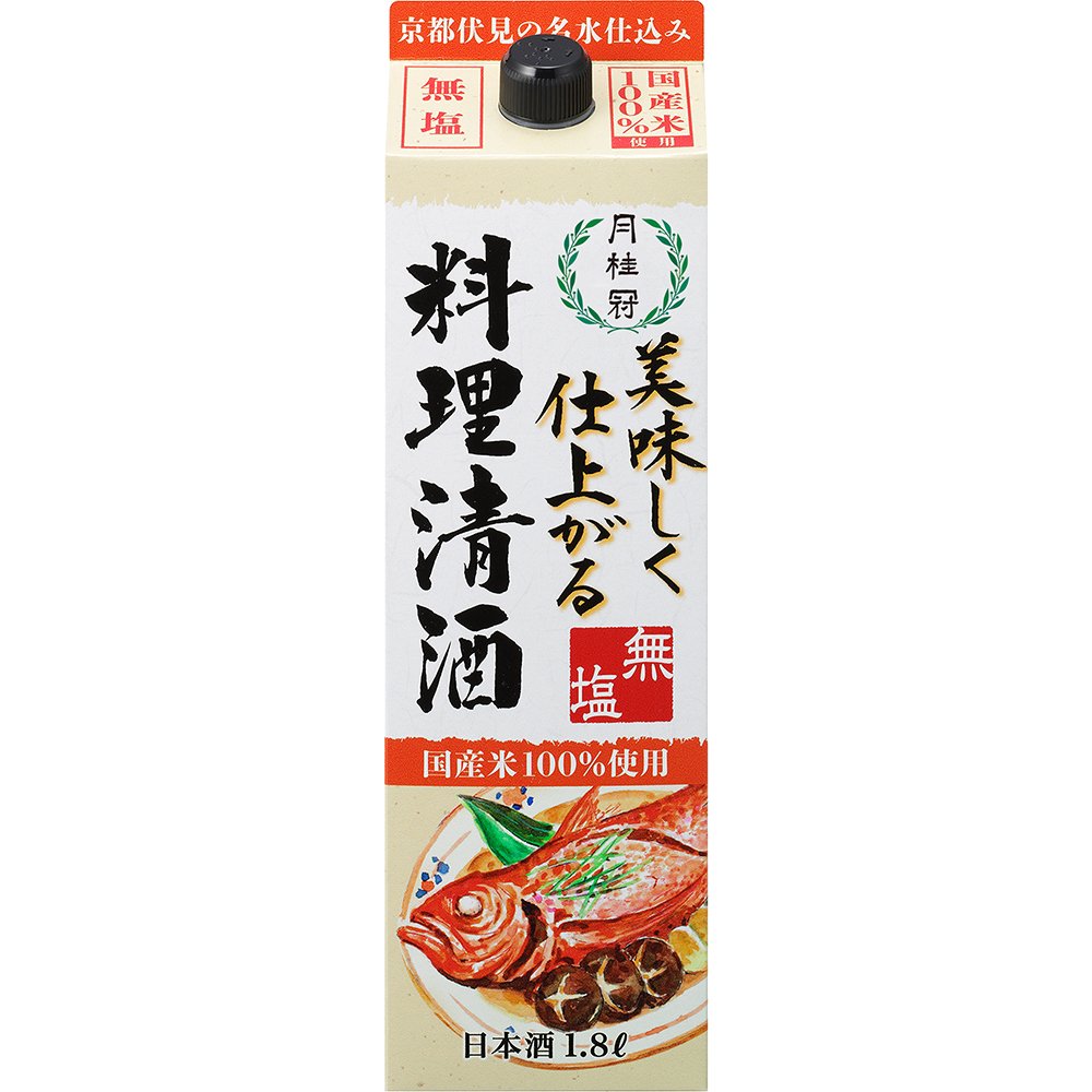 【無塩/本格料理酒】美味しく仕上がる料理清酒パック 月桂冠 [ 日本酒 その他 14 日本 京都府 1800ml 紙パック ]商品画像