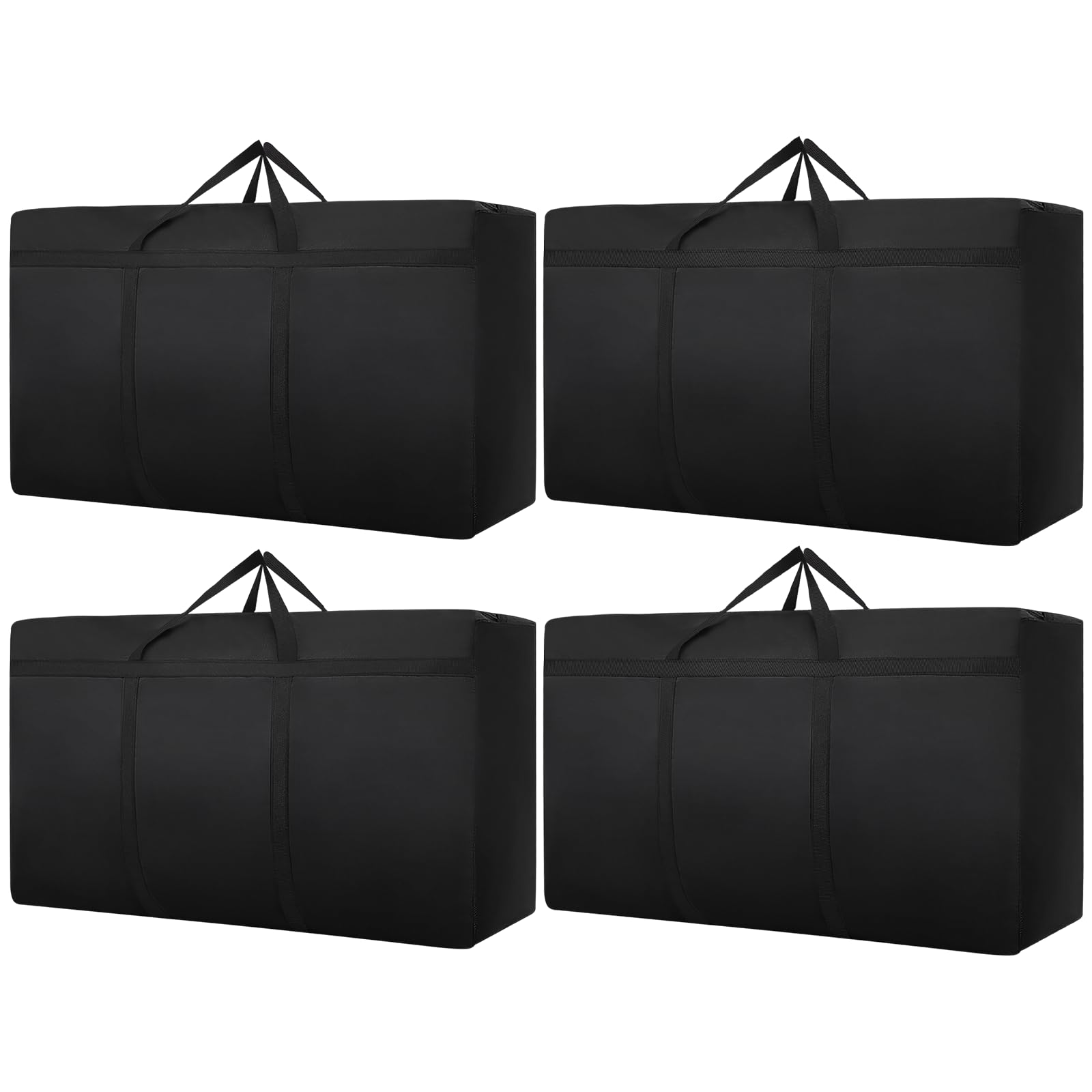4 Pack 250L Moving Boxes Large Strong, Extra Large Storage Bags for Clothes,Under Bed Storage Boxes with Zips for Duvets, Laundry, House Garden, Underbed Storage