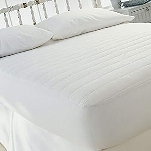 Sweet Home Collection 15" Polyester Fill Fitted Mattress Pad Skirt, Queen