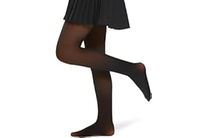 KBVOT Girls Fleece Lined Tights Kids Warm Thermal Winter Thick Leggings Pantyhose Fake Translucent Pants for School Dress