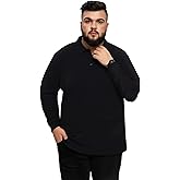 Aiyino Men's L-5XL Big and Tall Classic Fit Short Sleeve Solid Soft Cotton Polo Shirt