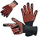 KI Store BBQ Gloves Extreme Heat Resistant 932°F Grill Gloves Long Sleeves Washable Barbecue Oven Mitts for Kitchen Grilling Hand Protection