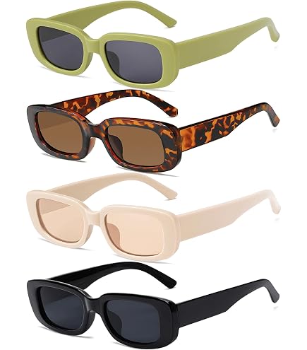10 Pairs Retro Rectangle Sunglasses 90s Y2k Square Frame Plastic s-l400.jpg main image 3