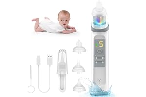 Mumgaroo Nasal Aspirator - Baby Nose Sucker with 5 Levels, Music & Light Function, Automatic Suction