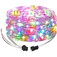 BTF-LIGHTING Chasing Dream Full Color Twinkle Decorative Lights 16.4ft 5m 50LEDs Addressable WS2812B IC Fairy String Lights DC5V for Kid's Bedroom, Christmas Tree, Party(No Adapter or Controller)