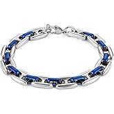 HZMAN Silver Bracelet for Men Stainless Steel Mariner Chain Bracelets Hip Hop Men's Link Bracelet Jewelry Gift