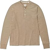 Rag & Bone Men's Taupe Classic Cotton Long Sleeve Henley