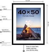 Scholar Tree 40x50 Picture Frame Black with Mounts 40x50cm Wall Mountable view 2