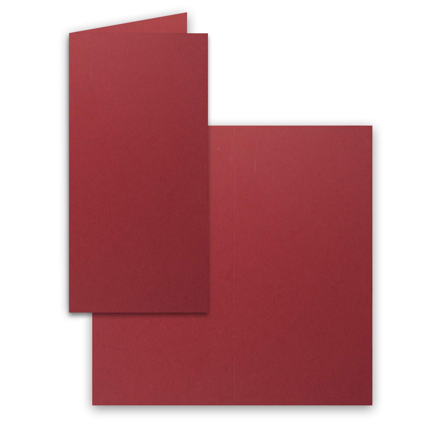 Premium Quality Folding Cards DIN Long – Dark Red, 10.5 x 21 cm – Very Stable – Inkjet – Quality Brand: Neuser Colourful 25 Doppelkarten Dark red