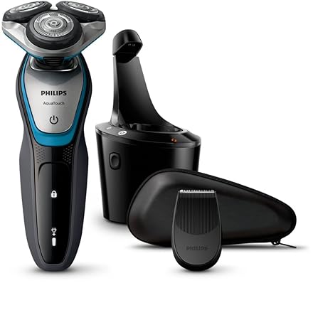 Philips AquaTouch S5400/26 Drehzahl Trimmer Blau, Grau Rasierapparat Elektro