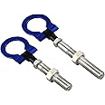 XRMXF Heavy Duty Front + Rear Bumper Screw on Track Racing Tow Hook Set Compitable for 2014-2024 Chevrolet C7 & C8 Corvette,2006-2009 Cadillac XLR (Blue)