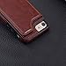 UEEBAI Case for iPhone 5 5S SE, Luxury PU Leather Case with [Two Magnetic Clasp] [Card Slots] Stand Function Durable Soft TPU Case Back Wallet Flip Cover for iPhone 5/5S/SE - Brown
