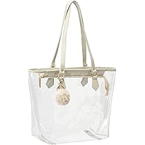 Large Clear Bag Transparent Shoulder Handbag with Black
