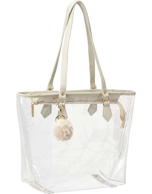Brook + Bay Clear Tote Bag - Transparent Waterproof Bag For Concerts, Beach & Travel