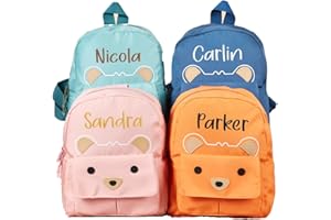 Custom Name Backpack for Girls & Boys,Personalised Corduroy Backpack with Name,Embroidered Small Daycare Kindergarten Bag