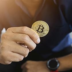 Naturiway 5Pcs Bitcoin Coin, Bitcoin Commemorative